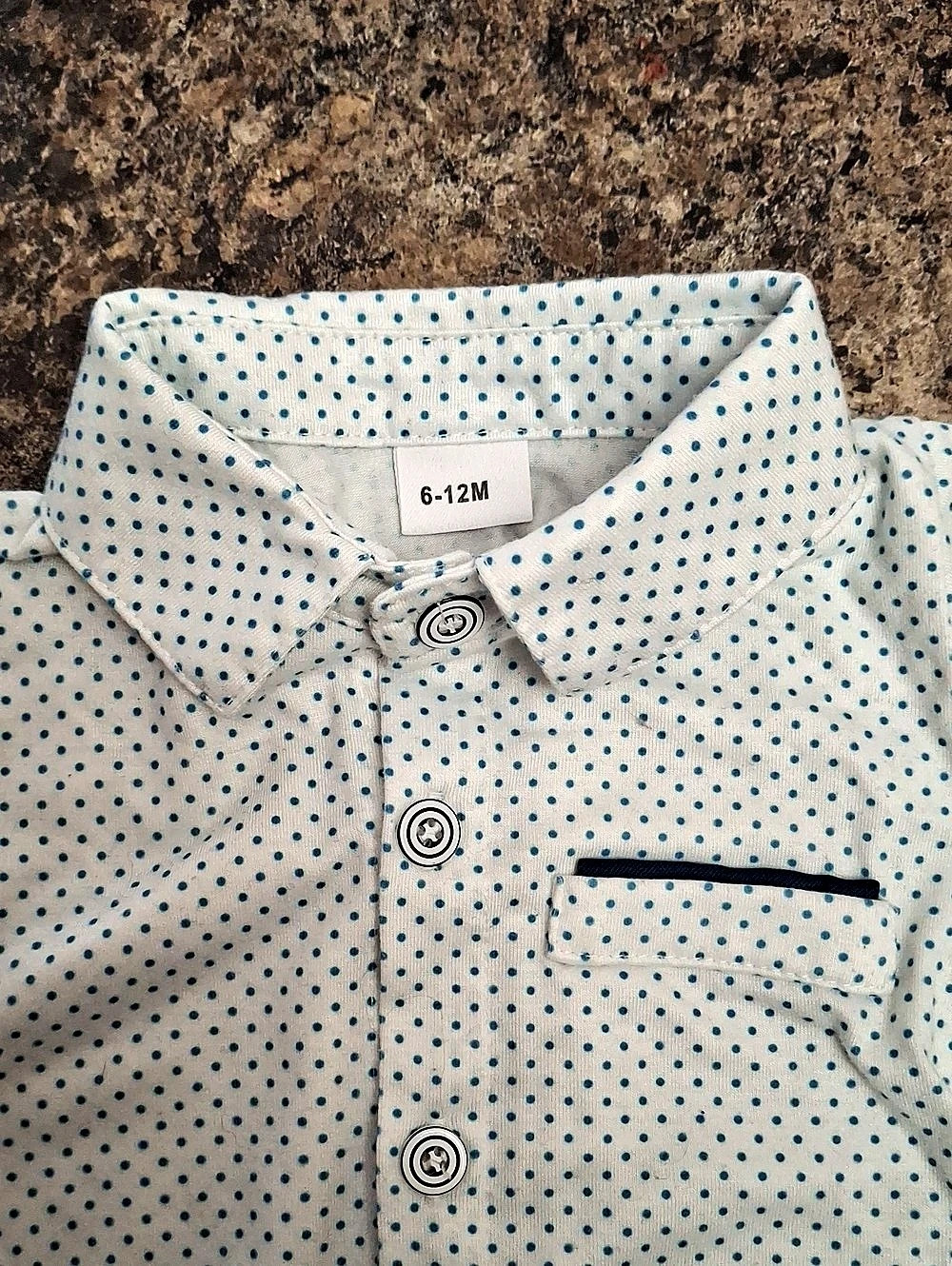 Baby Boy Polka Dot Outfit Set 6-12M - Picture 4 of 5